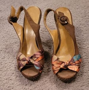 Floral Wedge Sandals